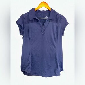 Athleta Women’s Collared Golf/Tennis Polo (Athletic Material) Navy Blue Size S